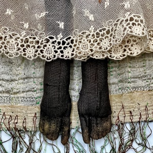 Black Madonna: Earth by Leslie O'Leary  Image: Feet and under skirt detail
