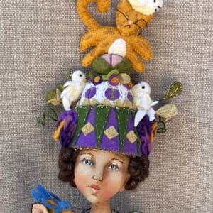 Cats In The Garden by Christine Shively Benjamin  Image: Close up of the face and hat