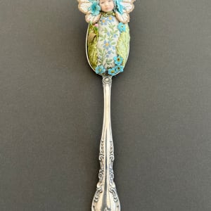 Sterling Silver Spoon Fairy Baby / Forget me not by Stephanie Blythe 