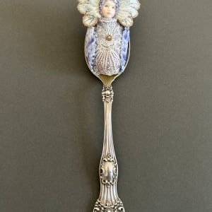 Sterling Silver Spoon Fairy Baby /Blue Lace by Stephanie Blythe 