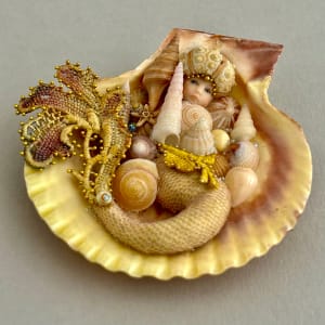 Small Yellow Scallop Mini Merbaby by Stephanie Blythe 