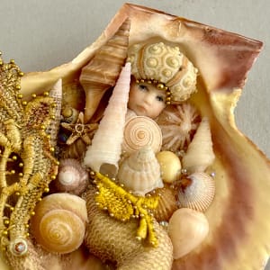Small Yellow Scallop Mini Merbaby by Stephanie Blythe 