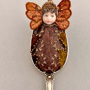 Sterling Silver Spoon Fairy Baby / Forest by Stephanie Blythe 