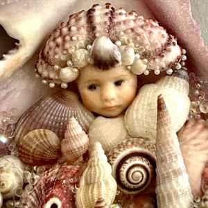 Small Lavender Scallop Mini Merbaby by Stephanie Blythe 