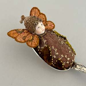 Sterling Silver Spoon Fairy Baby / Forest by Stephanie Blythe 