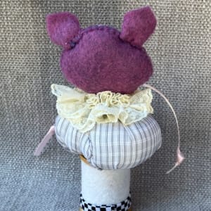 Cheshire Cat on a Wooden Spool by Christine Shively Benjamin  Image: Back View