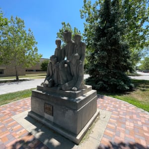 Father Flanagan Memorial Sculpture by Eugene (Jeno) Kormdendi 
