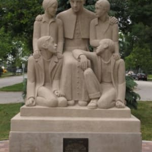 Father Flanagan Memorial Sculpture by Eugene (Jeno) Kormdendi 