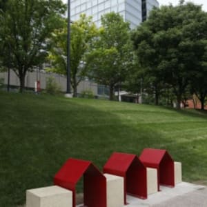 House3 by Bruce Frasier  Image: "House3" in its former location in the Gene Leahy Mall