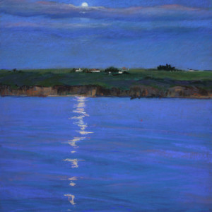Moonlight and Fishing Bouys by Lisa Gleim