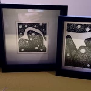 Framed Ink Sketches by Pattie Keenan  Image: Framed Ink Sketches - Snow Drift 2 Series
