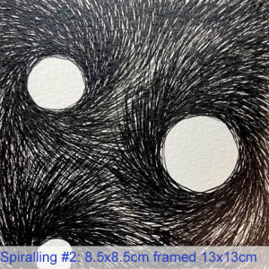 Spiral Series by Pattie Keenan  Image: Spiralling #2 $150
8.5x8.5cm  framed 13x13cm