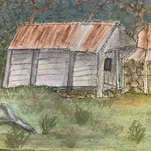 Teddys Hut - Framed by Sally Weston