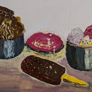 'High Tea' Workshop in the style of Wayne Thiebaud by Exhibition 2021 Completed 