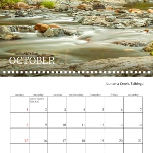 SMD 2023 Calendar by Wanda Lach  Image: Jounama Creek, Talbingo