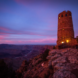 Desert View Watchtower at Sunset (Canvas) by Nancy S Young