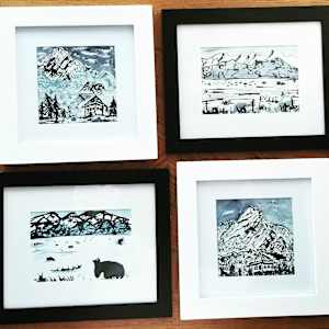 Foothills and Trees by Kim Roberts 