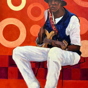 He Was So In The Zone… by Anne Blankson-Hemans Fine Art