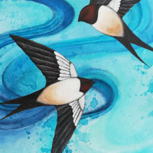 Loyal Blue by Jo Richards Mixed Media Artist 