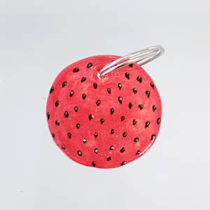 Key Ring - Strawberry by Jo Richards Hooker Artist 