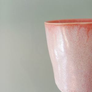 Rose Quartz Keep Cup by Jo Richards Hooker Artist 