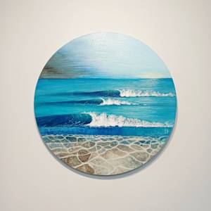 Surfing at Sunrise by Jo Richards Hooker Artist, Image 3.