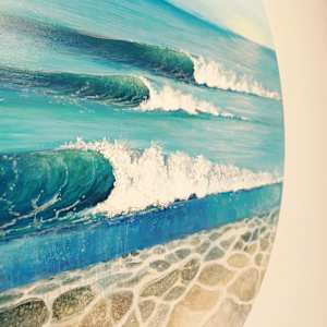 Surfing at Sunrise by Jo Richards Hooker Artist, Image 4.