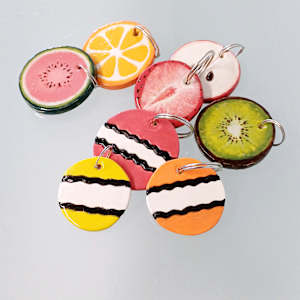 Key Ring - Orange by Jo Richards Hooker Artist 