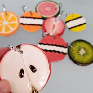 Key Ring - Apple by Jo Richards Hooker Artist 