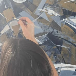 Let Miracles Replace All Grievances by Courtney Cotton  Image: artist at work