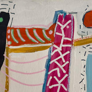Mile High Marks Miniature [aka Zebra Triptych] by Courtney Cotton