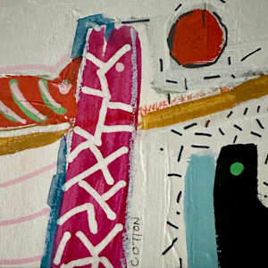 Mile High Marks Miniature [aka Zebra Triptych] by Courtney Cotton 