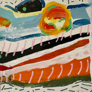 Red Rocks Amphitheater Miniature [aka Zebra Triptych] by Courtney Cotton