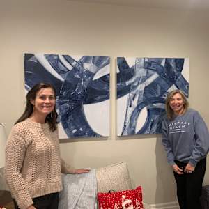 Viney Commission Diptych by Courtney Cotton  Image: Install night