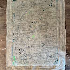 Option B by Courtney Cotton  Image: Back of canvas - unstretched 