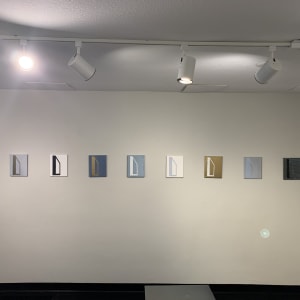 Piece #8 by Courtney Cotton  Image: All 10 hanging in a gallery