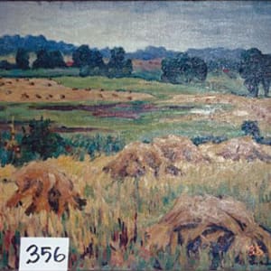 Field with Hay Stacks by Tunis Ponsen 