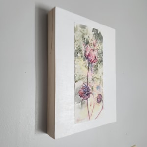 Three Flowered Aven by Nikki Jacquin  Image: Three Flowered Aven mounted on cradleboard.