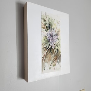 Silver Lupine by Nikki Jacquin  Image: Silver Lupine mounted on 9" x 12" cradle board.