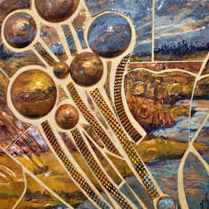 Anticipating by Nikki Jacquin  Image: Detail of copper mosaic.