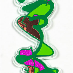 "Hopper" with "Hoppy Creature" #1, 3, 4, and 5 by Sherry Polley  Image: Hoppy Creature #5 - Sold