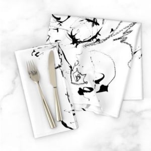 Squiggles Dinner Napkin by Sally Sutton Textiles 