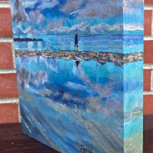 Yutori by Sherron Fairbairn  Image: I extend the composition onto the sides of the exhibition size canvas