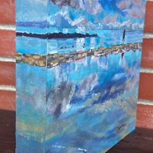 Yutori by Sherron Fairbairn  Image: I extend the composition onto the sides of the exhibition size canvas