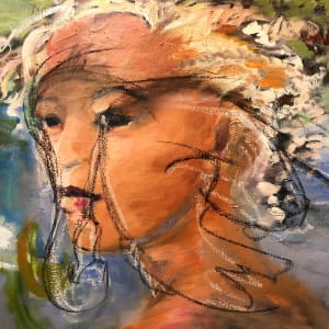 Swan Dance  Image: A pentimento, in painting, is "the presence or emergence of earlier images, forms, or strokes that have been changed and painted over".