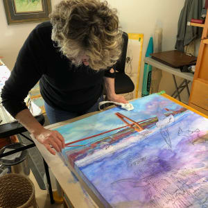 'The Working River'  Image: I was always interested in the Fraser River because my maiden name is Fraser. It is pickle green because the river blooms of phytoplankton and can impart a blue, green, or milky colour to the water.