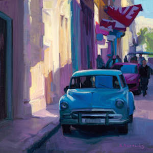 Blue Cuban Car by Erica Norelius