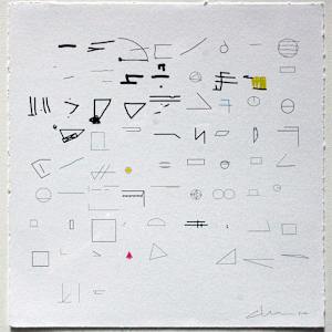 Mechanical Turkers: draw three lines, draw a circle with the center at left end of the base that ... by Clement Valla