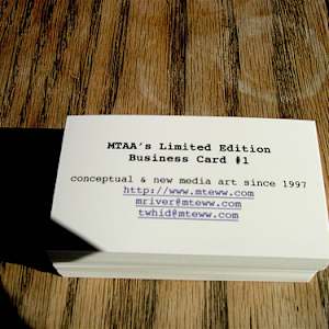 MTAA's Limited Edition Business Card #1 by MTAA