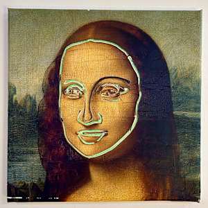 Mona Lisa Facetune Portrait, 1.2 by Gretchen Andrew
